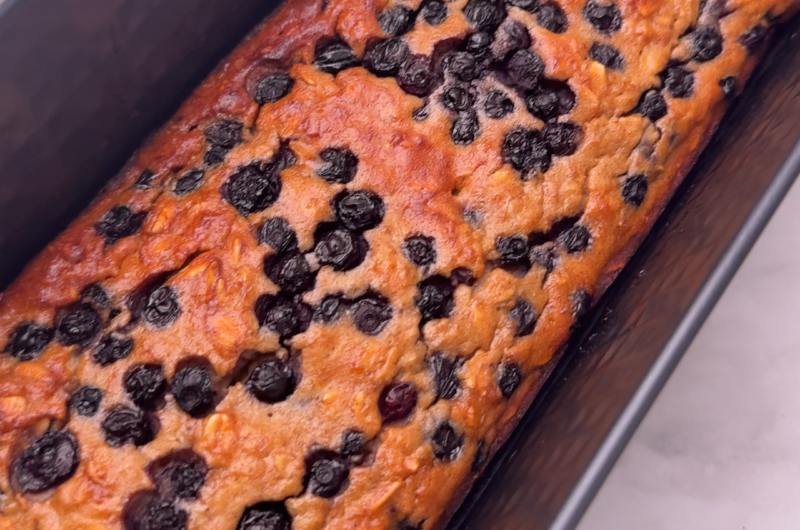 Borówkowe Ciasto Owsiane